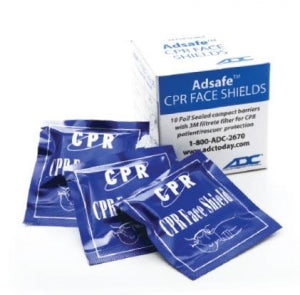American Diagnostic Adsafe CPR Face Shield Foil Pack - Adsafe Face Shield, Foil Pack - 4055-10