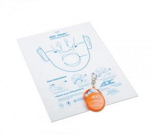 American Diagnostic Adsafe CPR Face Shield - Face Shield, with Keychain, Orange - 4055OR