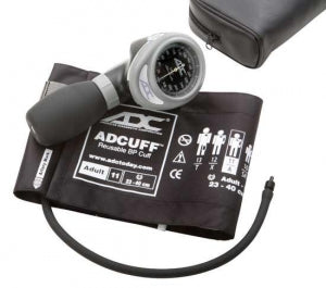ADC DIAGNOSTIX Palm Aneroid - Diagnostix Palm Aneroid with Cuff, Adult, Black - 703-12XBK