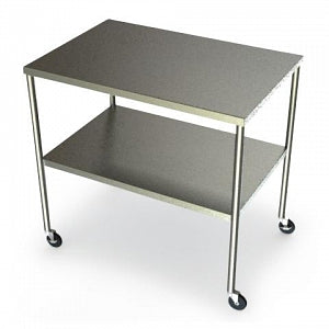 Aero Manufacturing Instrument Tables with Shelf - Stainless Steel Instrument Table, with Shelf, 16" x 20" x 34" - CS-1620