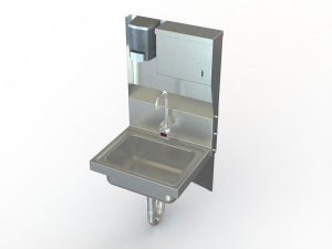 Aero Manufacturing Stainless Steel Sinks - Stainless Steel Hand Sink, Electronic Faucet, Soap / Towel Dispenser - HSDTE