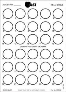 Arlington Scientific Well Test Cards - TEST, CARD, RPR, 18MM, 30 WELL, 25 PK - 906030-25