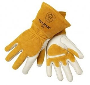John Tillman Company Grain / Split Cowhide Gloves - Mig Welding Gloves, Cowhide, Fleece Lined, Size L - 50L