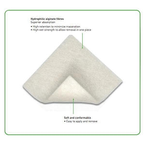 Molnlycke Melgisorb Plus Calcium Alginate Dressing - Melgisorb Plus Absorbent Calcium Alginate Dressing, 4" x 4" (10 x 10 cm) - 252200