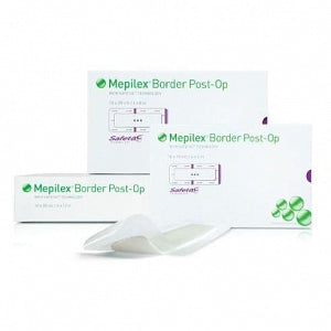 Molnlycke Healthcare Mepilex Border Ag Antimicrobial Dressings - Mepilex Border Ag Antimicrobial Dressings, 4" x 14" - 498650