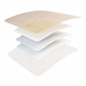 Molnlycke Mepilex Border Flex Dressing - Mepilex Border Flex Self-Adherent Absorbent Foam Dressing with Safetac Technology, 4" x 4" (10 x 10 cm) - 595300