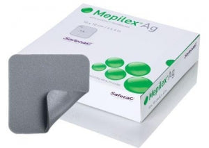 Molnlycke Healthcare US Mepitel AG Dressing - Mepitel Ag Antimicrobial Contact Layer Dressings with Safetac Technology, 8" x 12" (20 x 30 cm) - 392090