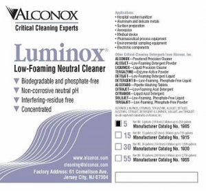 Alconox, Luminox Detergents - LUMINOX , 5 GALLON - 1905