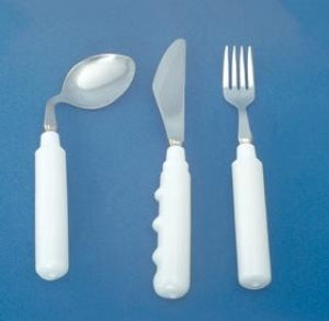 AliMed Grip-Tight Eating Utensils - Left-Angled Grip-Tight Fork - 8802