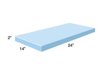 Blue Nylon Chest Flat Rectangle Positioners by Alimed