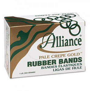 Alliance Sterling Rubber Bands - Pale Crepe Gold 3" x 0.13" Size 32 Rubber Bands - 20325