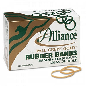 Alliance Sterling Rubber Bands - Pale Crepe Gold 3" x 0.13" Size 32 Rubber Bands - 20325