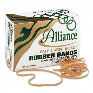 Alliance Sterling Rubber Bands - Pale Crepe Gold 7" x 0.13" Size 117b Rubber Bands - 21405