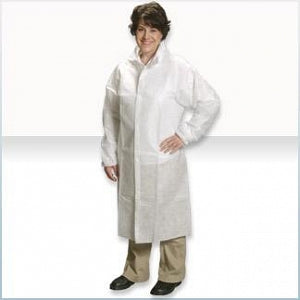 Alpha Pro Tech Critical Cover AlphaGuard Frocks - Snap Collar Frock, Snap Close, White, Size 3XL - FK-32122-6