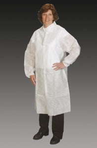 Alpha Pro Tech Critical Cover NuTech Frocks - FROCK, SNAP COLLAR, SNAP CLOSE, WH, 4X/5X - FK-62121-8