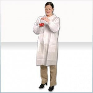 Alpha Pro Tech Critical Cover AlphaGuard Lab Coats - LAB COAT, KNIT WRST, 3 PCKTS, BLU, S - LC-31632-1