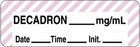 Centurion Centurion Anesthesia Syringe Labels - Decadron Date / Time / Initials Lavender-Striped mg / mL Label - ALX352A