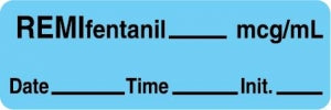 Centurion Centurion Anesthesia Syringe Labels - Remifentanil Blue mcg / mL Tape - ALX952B