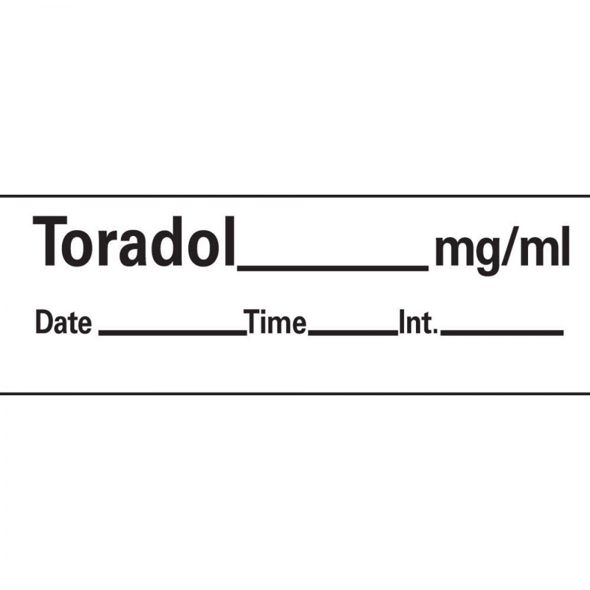 Anesthesia Tape With Date, Time & Initial (Removable) Toradol Mg/Ml 1
