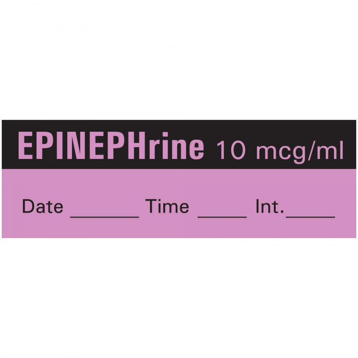 Anesthesia Tape With Date, Time, And Initial Removable Epinephrine 10 Mgc/Ml 1" Core 1/2" X 500" Imprints Violet 333 500 Inches Per Roll
