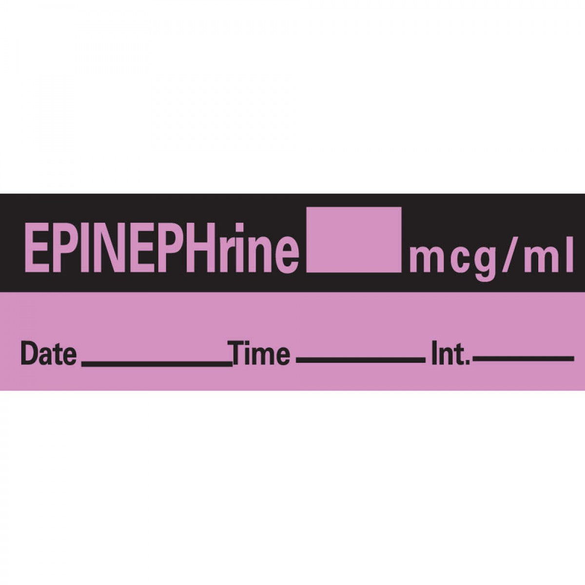 Anesthesia Tape With Date, Time & Initial (Removable) Epinephrine Mcg