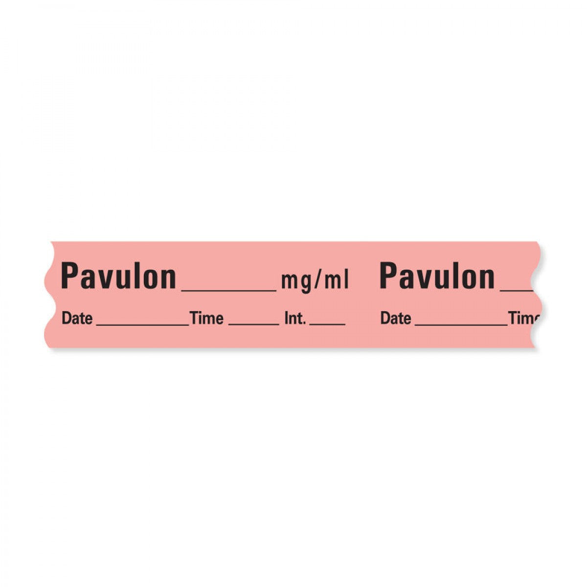Anesthesia Tape With Date, Time & Initial (Removable) Pavulon Mg/Ml 1