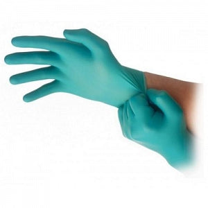 Ansell Edmont TouchNTuff Nitrile Gloves - Nonsterile Touch-n-Tuff 93-300 Nitrile Exam Gloves with Textured Fingertips, 12", Green, Size M - 556080