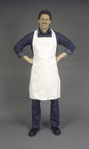 Ansell Edmont Disposable Polyethylene Aprons - Disposable Polyethylene Apron, White, 28" x 45" - 972155