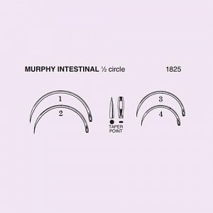 Anchor Products Murphy Intest Surg Needles - Murphy Intestinal Needle, Taper Point, 1/2 Circle, Size 2 - 1825-2DC