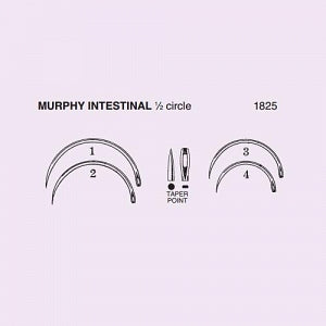 Anchor Products Murphy Intest Surg Needles - Murphy Intestinal Needle, Taper Point, 1/2 Circle, Size 4 - 1825-4DC
