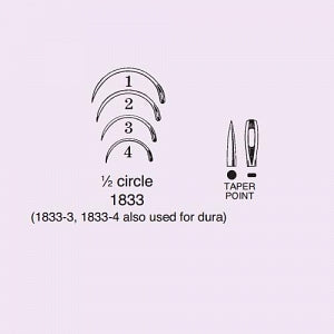 Anchor Products Taper Point 1/2 Circle Eye Needles - Taper Point 1/2 Circle Eye Needle, Size 4 - 1833-4DC