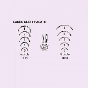 Anchor Products Lanes Cleft Palate Needles - Lanes Cleft Palate Needle, 1/2 Circle, Size 5 - 1844-5DC