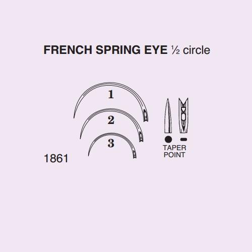 Anchor Products French Spring Eye Needle - NEEDLE, SUTURE, FRENCH SPRING, SIZE 2 - CT1861-2D