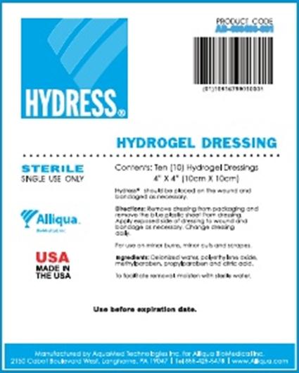 Hydress Hydrogel Dressings by Sorbion Grayline Medical Hydress Hydrogel Dressings by Sorbion Grayline Medical