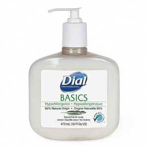 Dial Basics HypoAllergenic Liquid Hand Soap - SOAP, DIAL, LIQUID, BASICS, W/PUMP, 16OZ, 12CS - DIA 06044