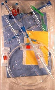 Teleflex Medical 3-Lumen CVC Kits - Large-Bore Multi-Lumen Central Venous Catheterization Set with Blue FlexTip ARROWg+ard Blue Catheter for High Volume Infusions, 3-L 12 Fr x 16 cm - CS-22123-F