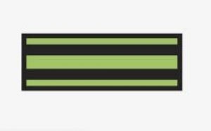 Aspen Surgical ColorTrack Instrument ID Sheet Tapes - Instrument I. D. Tape, 6.35 mm Black and Lime Green Stripe - 153014EEA