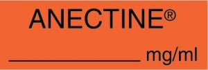 Medline Anesthesia Syringe Labels - Anectine Fluorescent Red mg / mL T ...
