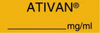 Medline Anesthesia Syringe Labels - Ativan Orange mg / mL Tape - AT460
