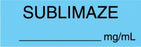 Medline Anesthesia Syringe Labels - Sublimaze Blue mg / mL Tape - AT62