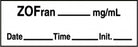 Medline Anesthesia Syringe Labels - Zofran White mg / mL Tape - ATX742