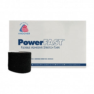 Andover Healthcare PowerFAST Flexible Adhesive Stretch Tape - Powerfast Adhesive Tape, 1" x 5 yd., Black - 4210BK-048