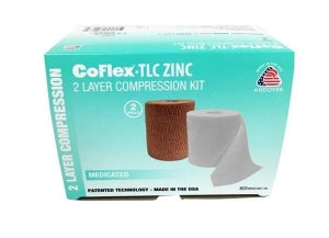 Andover CoFlex TLC Zinc Compression System - CoFlex TLC Unna Boot Compression Kit with Zinc Standard, 4" x 7 yd., 2 Rolls / Kit - 8840UBZ-SC