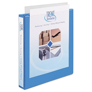 Avery Economy View Binders with Round Rings - Light Blue Heavy-Duty Nonstick 1" Capacity View Binder with Slant Rings - 05301