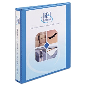 Avery Economy View Binders with Round Rings - Light Blue Heavy-Duty Nonstick 1" Capacity View Binder with Slant Rings - 05301