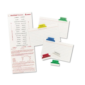 Avery-Dennison Self-Adhesive Index Tabs with Printable Inserts - Insertable Index Tabs with Printable Inserts, 1", Assorted Color Tabs - 16219
