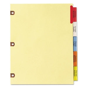 Avery-Dennison Big Tab Insertable Index Dividers - Insertable Big Tab Dividers, 5-Tab, Buff Paper, Multicolor Tab, Letter - 23280