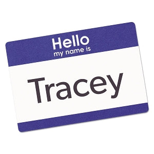 Avery Flexible Self-Adhesive Name Badge Labels - Printable Adhesive Name Badge Labels, 2-1/3" x 3-3/8", Blue "Hello" - 5141