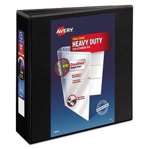 Avery Heavy-Duty D-Ring View Binders - Black 3" Heavy-Duty D-Ring View Binder - 79693