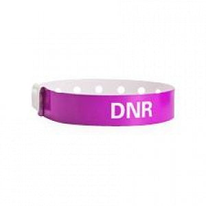 Identiplus Poly DNR Alert Wristbands - Poly DNR Wristband, Narrow, Purple - ALR-PA-36
